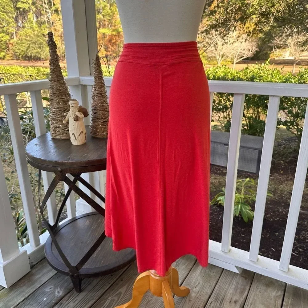 Athleta Beachcomber Asymmetrical Jersey Knit Midi Skirt